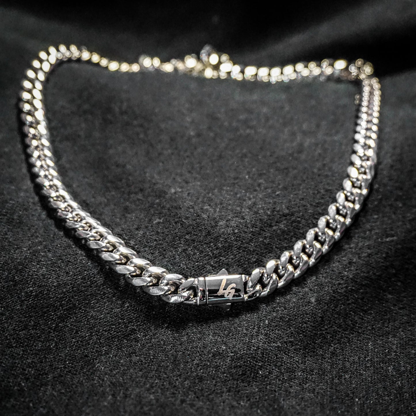 LuxeLink LG Silver Cuban Chain - LG105