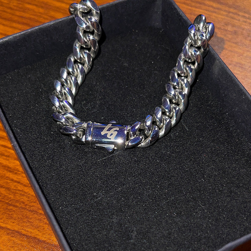 LuxeLink LG Silver Cuban Chain - LG105