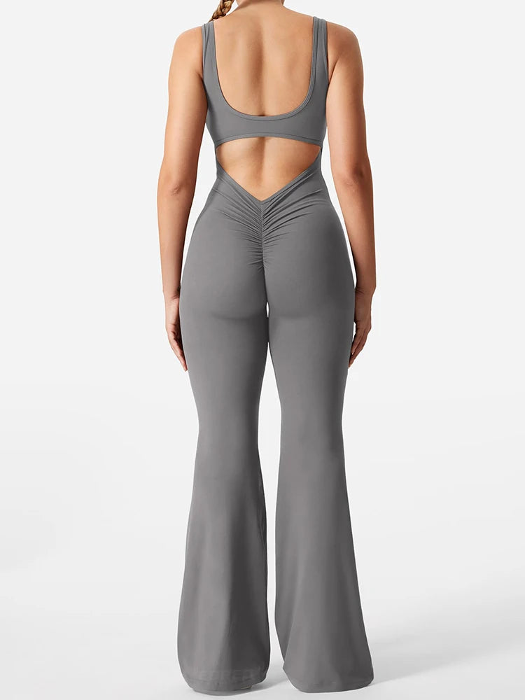LuxeFit Flared Jumpsuit - W801