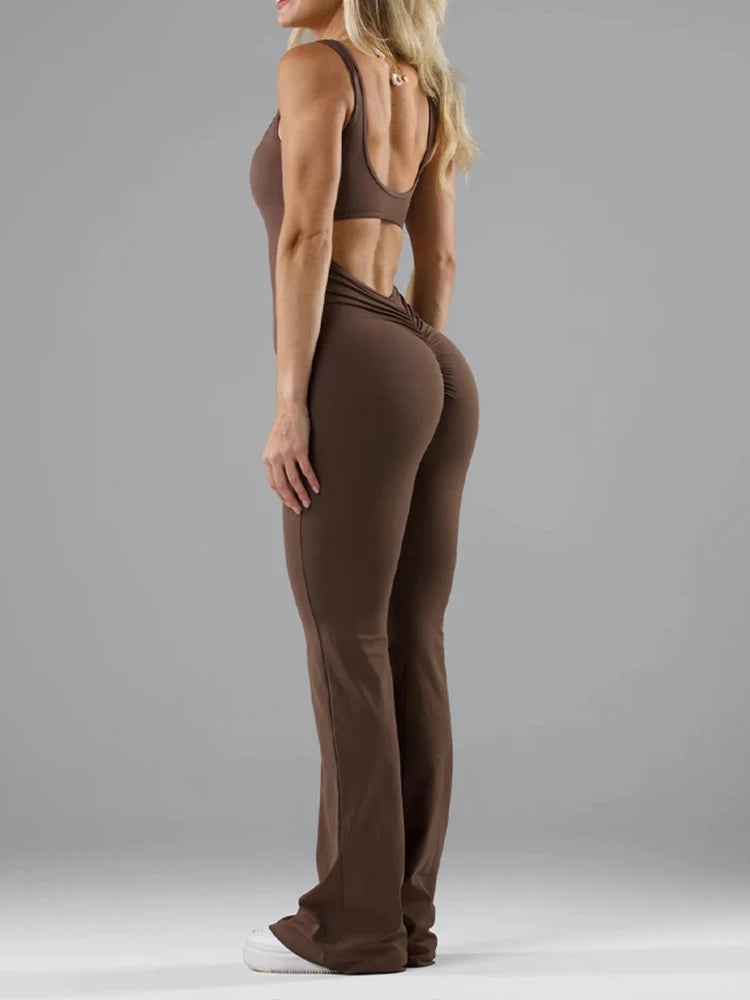 LuxeFit Flared Jumpsuit - W801
