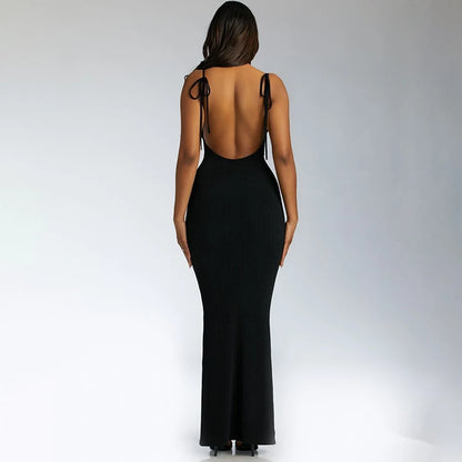 LuxeFit Backless Spring Dress - W806