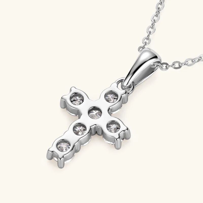 LuxeDiamond Silver Micro Cross Pendant - LG111