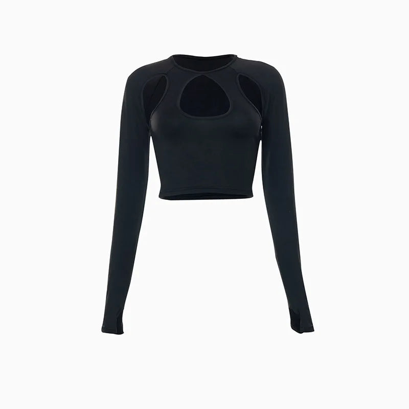 LuxeFit Long Sleeve Cropped Corset - W402