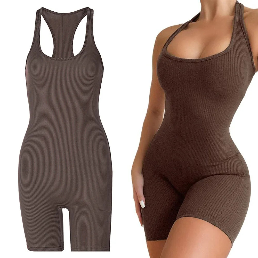 LuxeFit Sleeveless Romper - W805